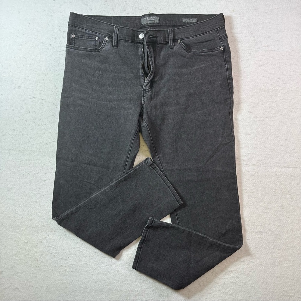 Slate & Stone Denim Collection Men's Sloan Standard Slim Jeans 38/32 Black Wash